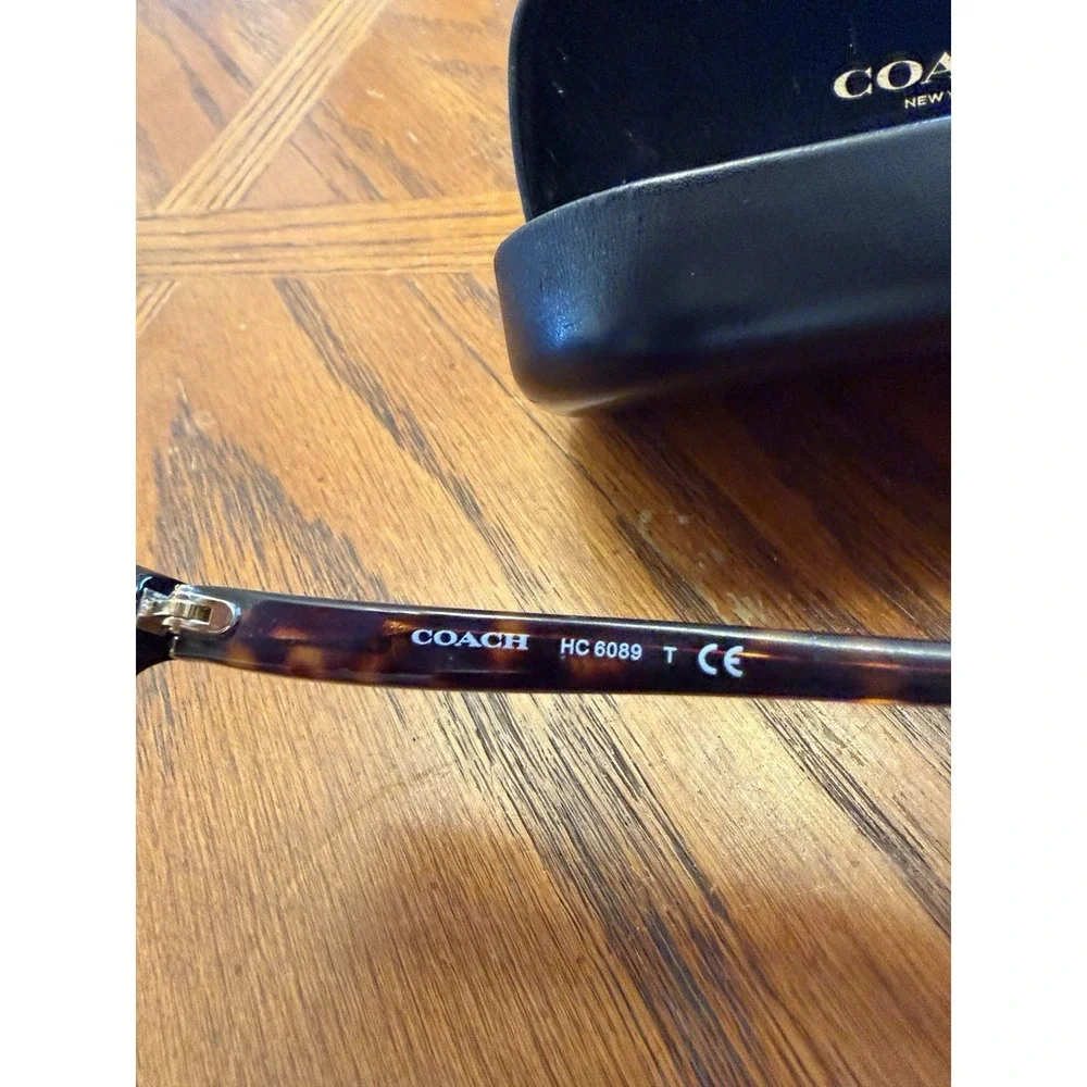 Coach Eyeglasses Frames HC6089 5120 Dark Tortoise Square Full Rim With Case